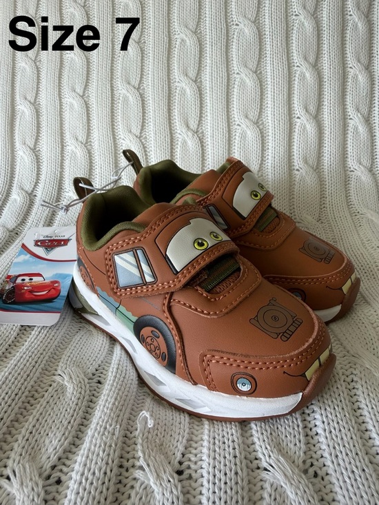 Disney Other - Disney Pixar Cars Tow Mater Sneakers 7 Toddler Boys Shoes Kachow 95 Race Ready